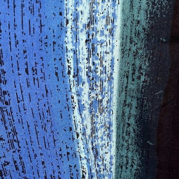 Expressions Bohemian Maxi Caftan House Dress MuuMuu Swim Cover Up Blue Colorful - Picture 3 of 7